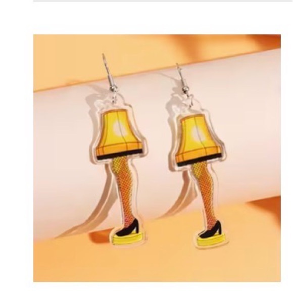 Jewelry - Unique Leg Lamp Earrings